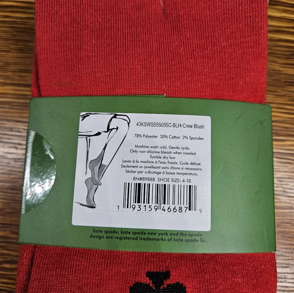 Kate Spade 3 Pack Crew Socks NWT